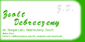 zsolt debreczeny business card